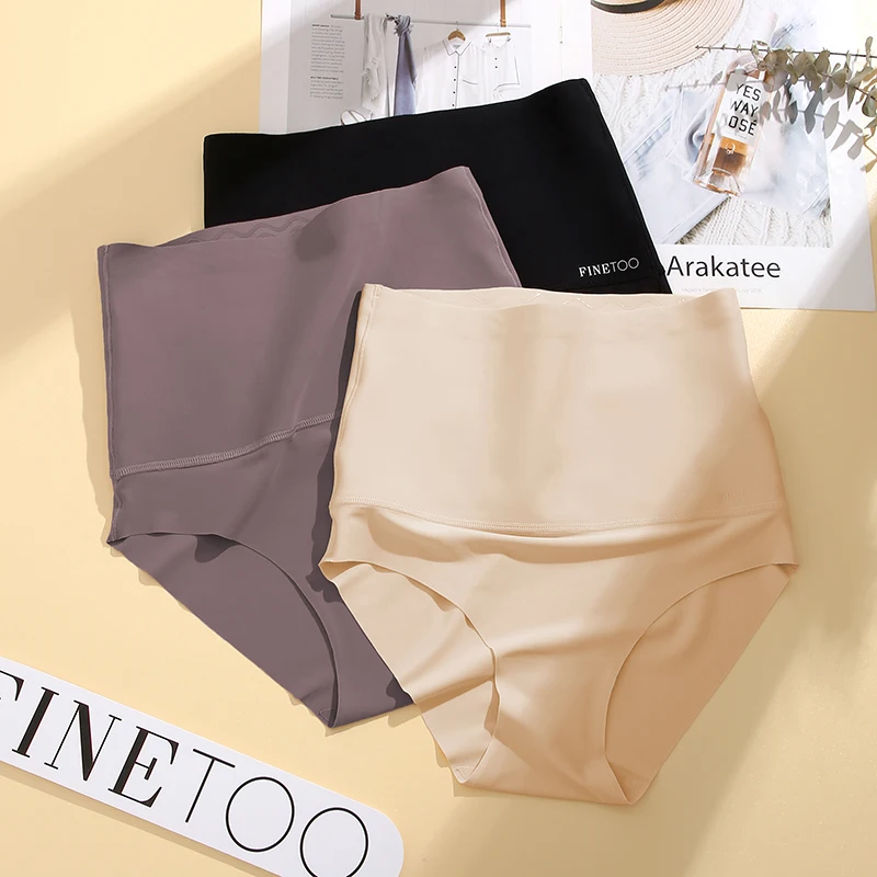 FINETOO Seamless High Waist Panties Women's Abdomen Hip Lift Briefs Body Shaping Lingerie Pants Plus Size Breathable Underwear - Image 5
