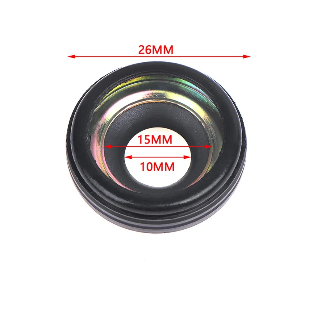 Oil Seal for Automotive AC Compressor Shaft For SS96 For 508 1PC Black Rubber 2.6x1.5x1cm Exact Dimensional Match
