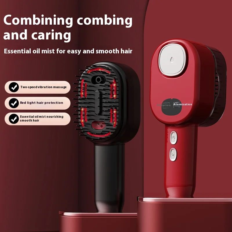 JianYouCare Electric Scalp Massage Comb Anti Hair Loss Head Massager EMS Vibration Head Massage Oil Applicator mist nourishing