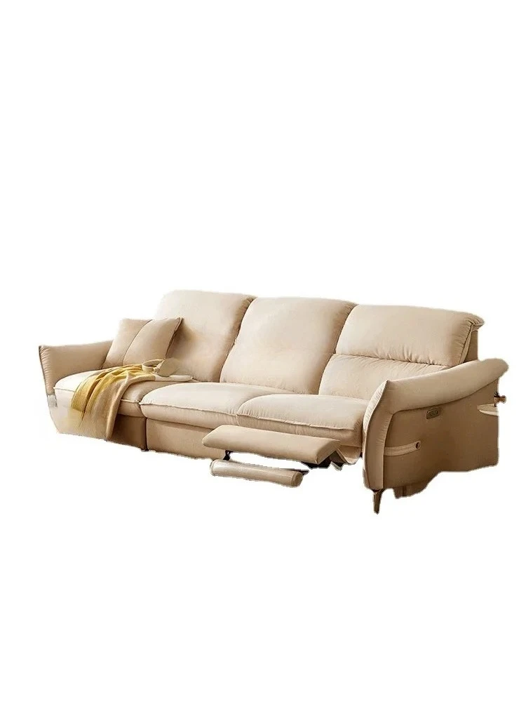 

French Cream Style Electric Fabric Sofa Multifunctional Adjustable Living Room Sofa