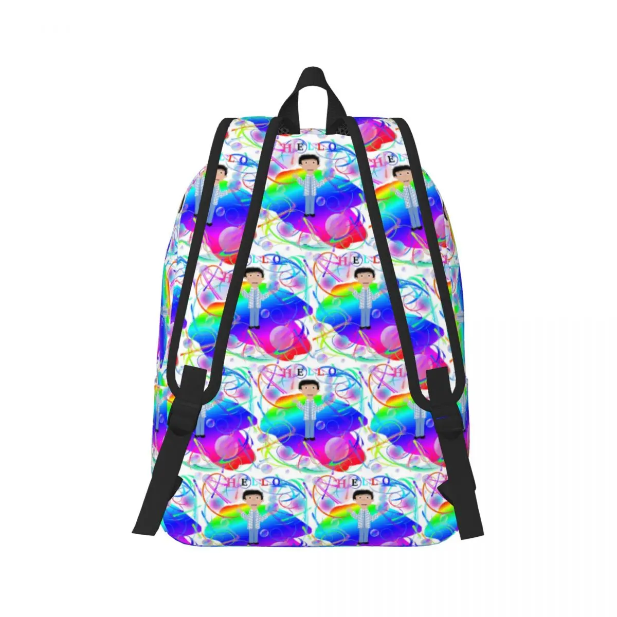 Hello 2 Backpack Daypack Large Capacity Boys Girls BookBag School Bag Shoulder Bags for Men Women