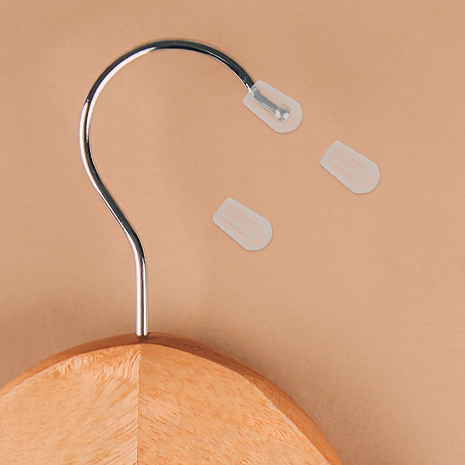 

100pcs Hanger Protective Covers Clothes Hangers Black PVC End Caps Scratch Protection Wardrobe Accessories Clothes Hanger Tips