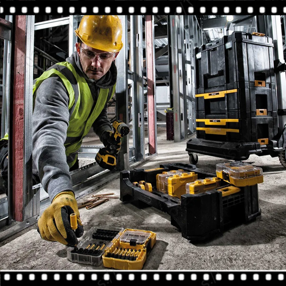 DEWALT 휴대용 플라스틱 보관 도구 케이스 전원 도구 액세서리 상자 스택 가능한 이동식 DT70716-QZ TSTAK