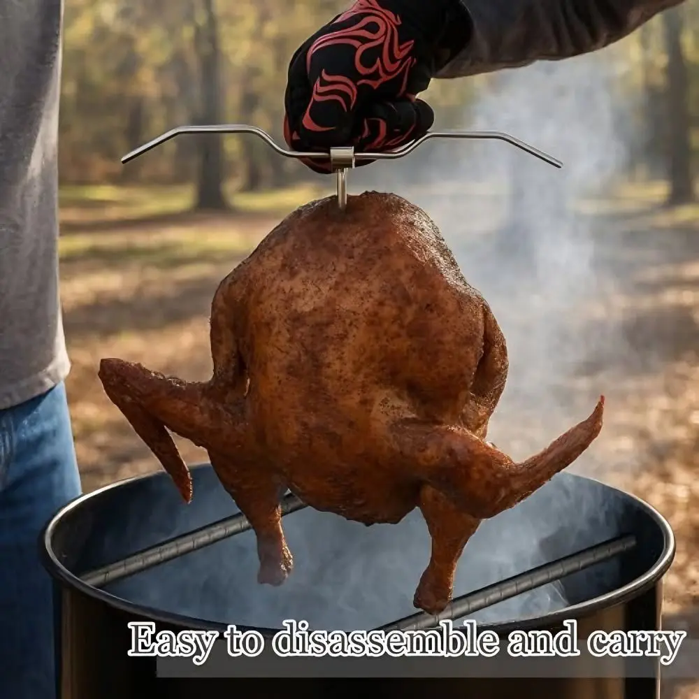 

Bread Tool Stainless Steel Roast Turkey Hook Double Hook Poultry Hook Grill Hanger Burning Tool Bacon Hanging Hook Food Curing