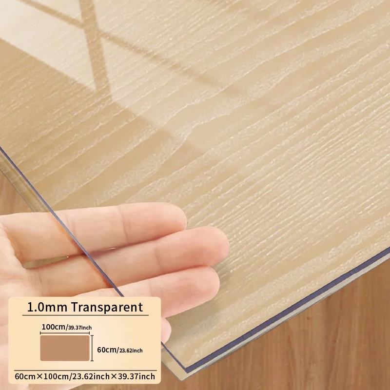 15.75×23.62 Inch Clear Table Protector Mat, 1mm Thick High Quality PVC Transparent Plastic Table Cover, Desk Pad for Writing Des