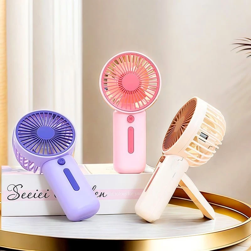 Q1B_Mini ventilateur en option quatre couleurs, portable et compact, ventilateur portatif sans batterie adapté à divers scénarios
