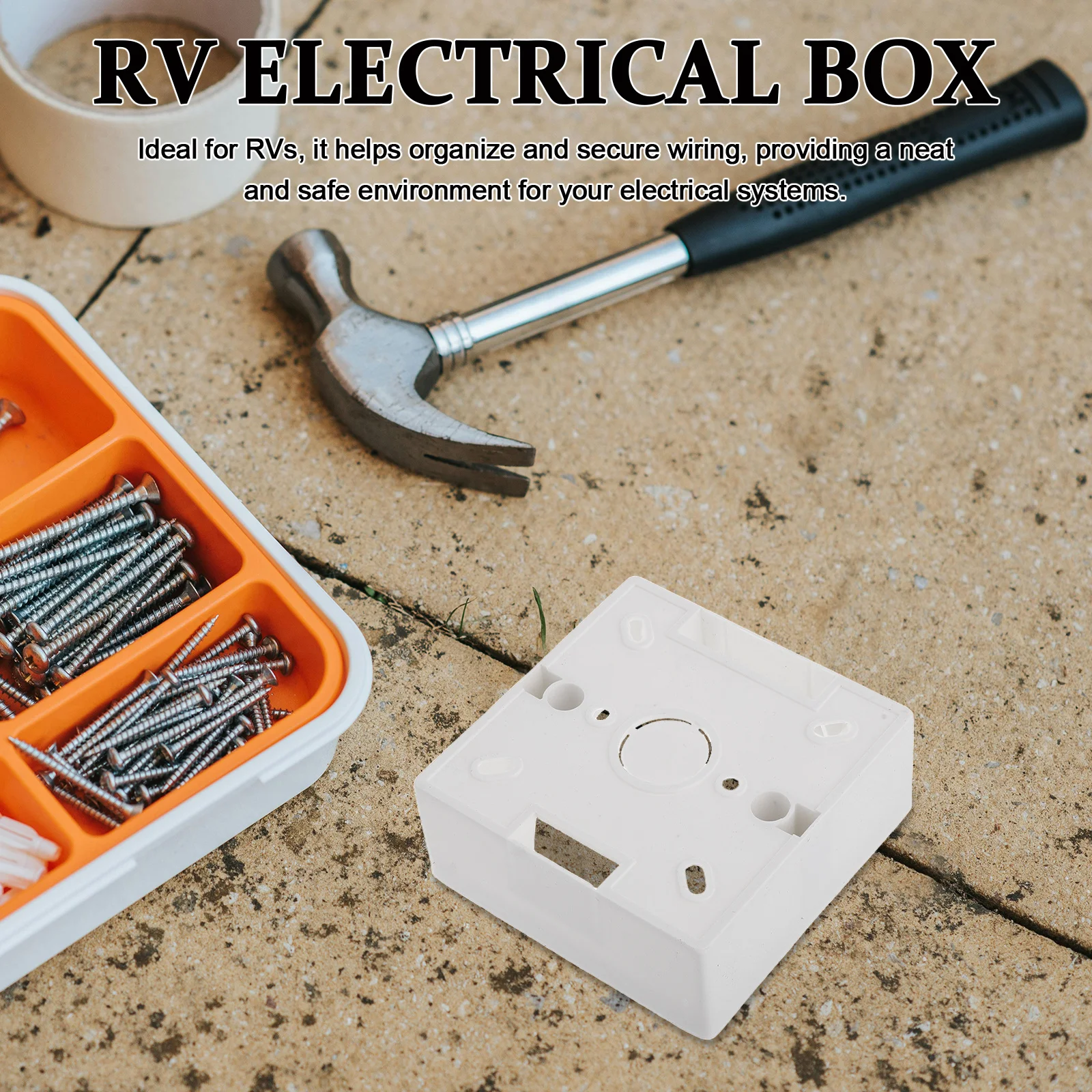 

5Pcs Rv Electrical Junction Box Surface Flush Mount PVC Electrical Box Large Capacity Safe Wiring Organizer Junction Boxes