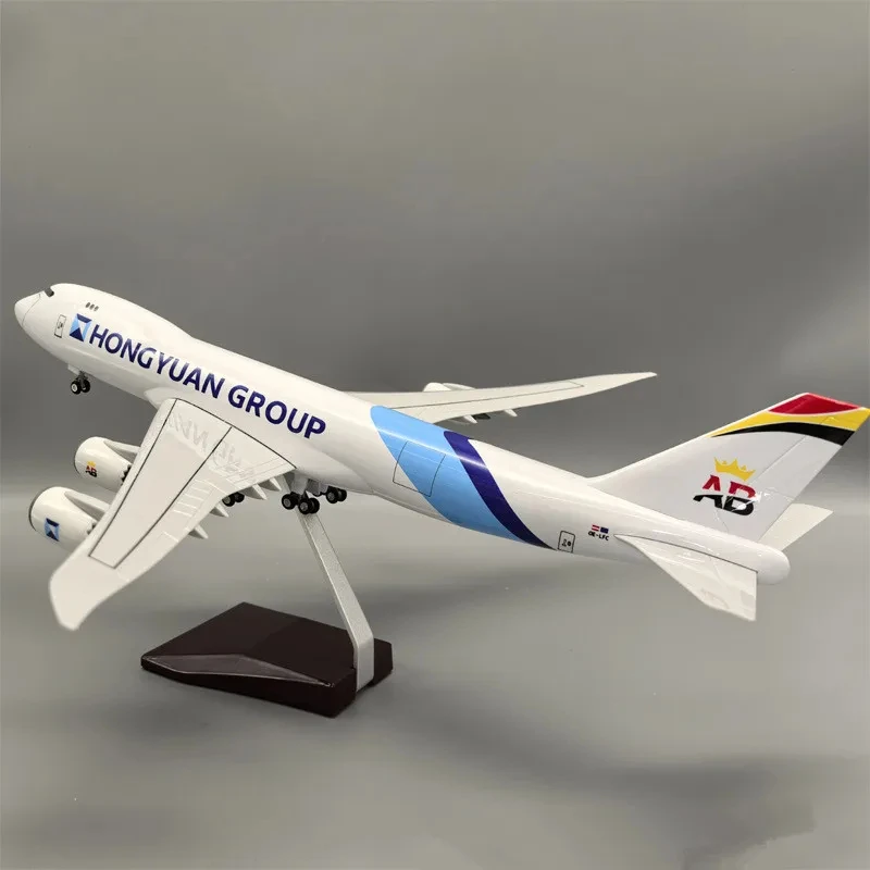 47cm Airplane Model Resin Metal Scale Aircraft 1/160 Scale Belgian Cargo 747-8F Transport Diecast Toys Aircraft For Children