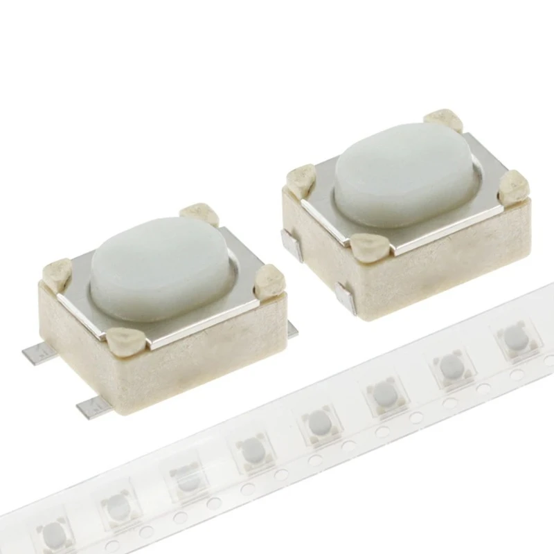 20個 DC12V 50mA 3 * 4 * 2.5mm パッチ 4フィート、タッチスイッチ、マイクロ/ボタンスイッチ SMD 4ピン 3X4X2.5MM ホワイト タクタイルタクト