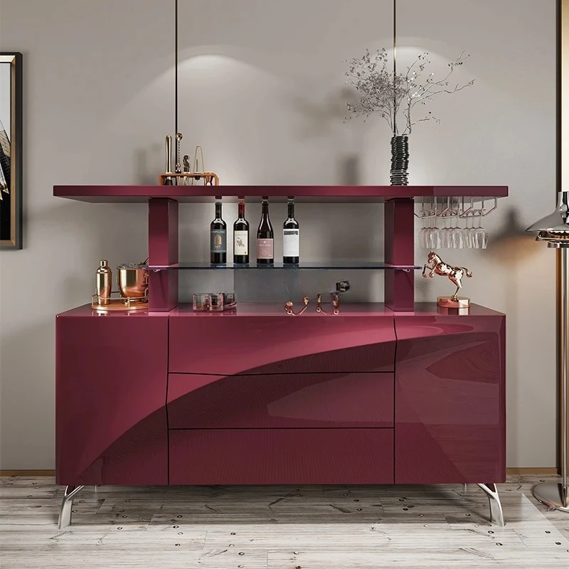 

Modern minimalist high-end living room bar wine cabinet Italian minimalist side cabinet