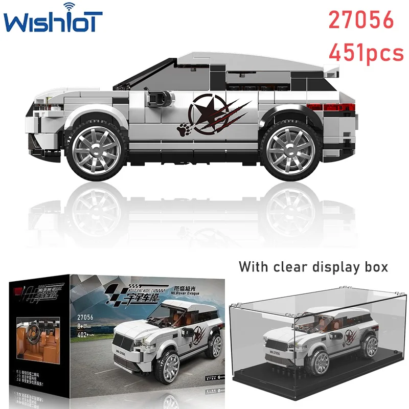 MOC 27056 Auto Model Bouwstenen Beroemde Serie Met Display Box 451 STKS Gemonteerd Collectible Voertuigen Speelgoed Kleine Bakstenen Geschenken