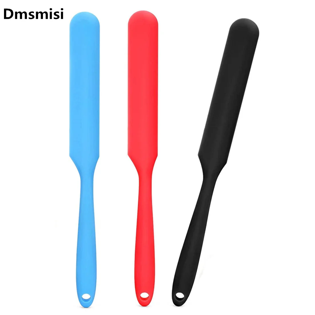 Dmsmisi Silicone Jar Spatulas Heat Resistant Cake Cream Peanut Butter Spatulas Mixing Batter Scraper Bread Spatula