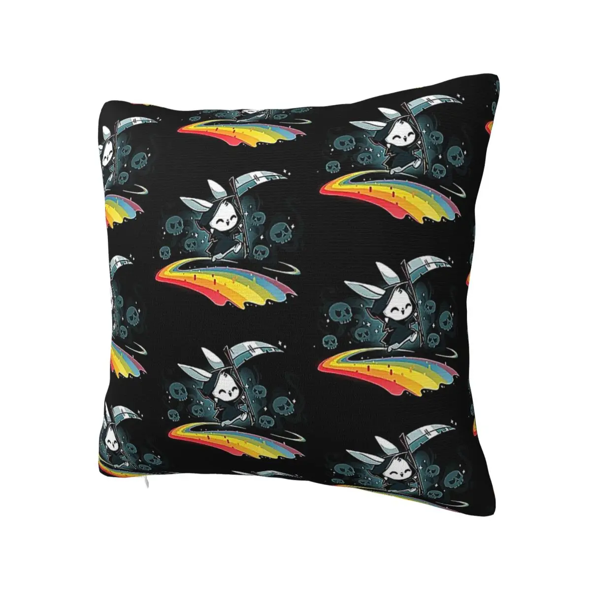 Rainbow Reaper Square Pillow White Square pillow