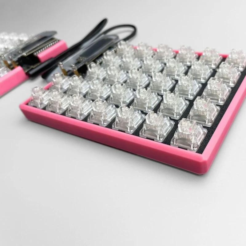 Kit Keyboard Mekanik FelixKeeb Split Baru, Custom Nirkabel/Kabel, RP2040 Hot-swap, Layar Nice View, Ergonomis Zmk