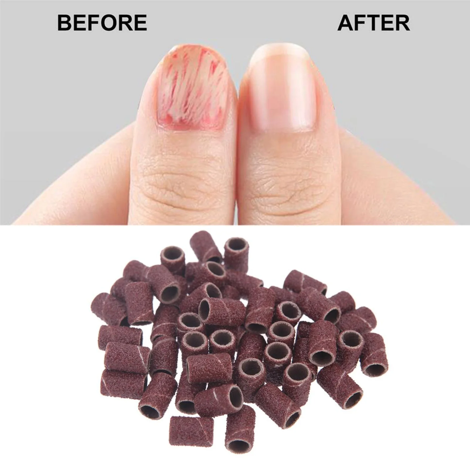 /حزمة أربطة صنفرة لآلة حفر الأظافر والباديكير 80 #   120 #   180 #   كل حجم إكسسوارات فن الأظافر