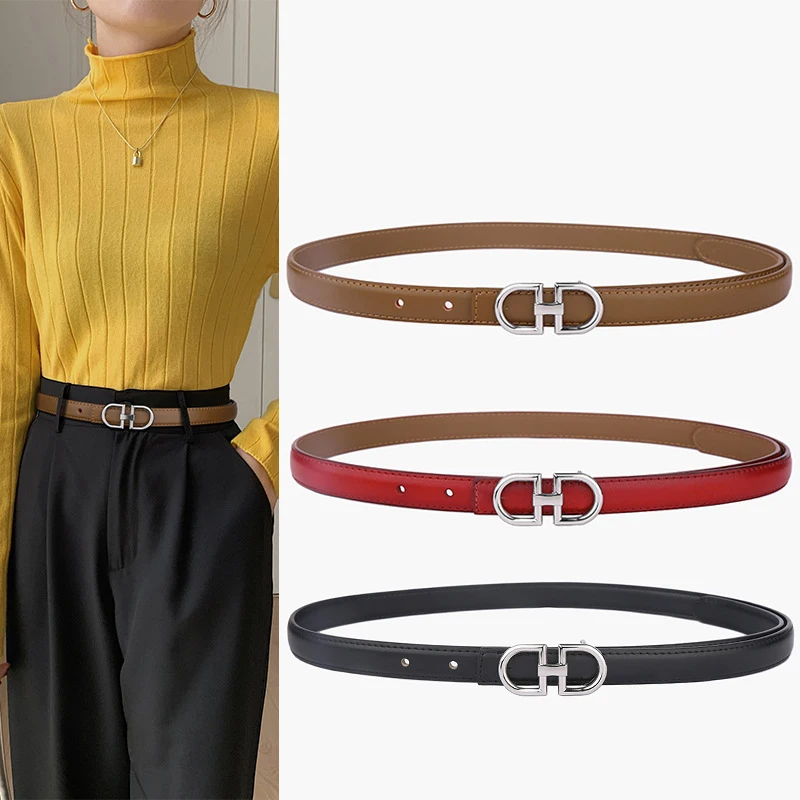 High-end brand genuine leather women\'s belts designer belts to match jeans casual pants women\'s belts fashionable styles 1.8cm