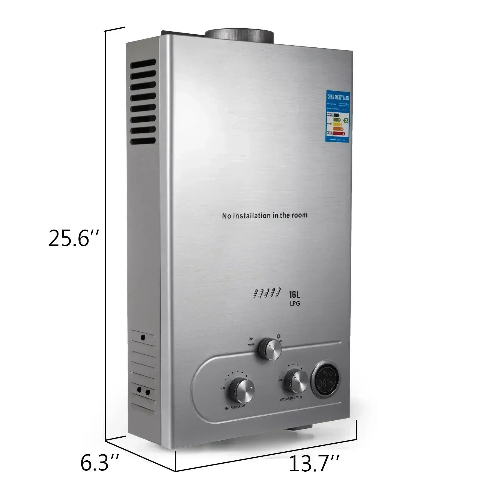 VEVOR LPG Boiler 6L 8L 10L 12L 16L 18L LPG Vloeibaar Petroleumgas Propaan Butaan Boiler Rvs Boiler Kit
