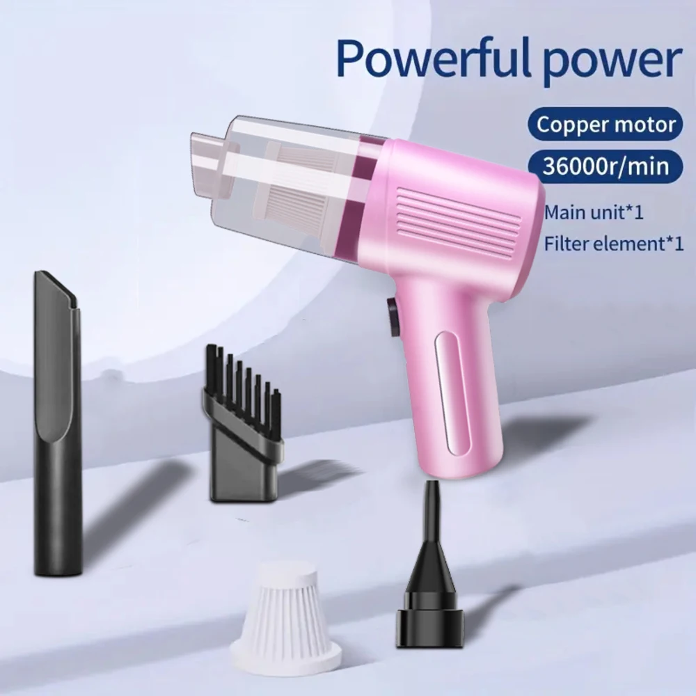 مكنسة كهربائية محمولة لاسلكية، مكنسة كهربائية محمولة، شحن من النوع C، مصممة خصيصًا للسيارات والمنازل وشعر الحيوانات الأليفة. #5