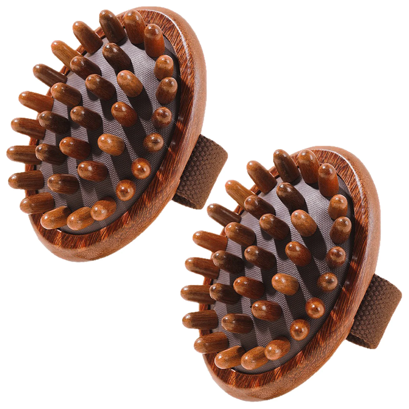 

2Pcs Meridian Massage Brush Wooden Handheld Body Scrubber Exfoliating Massager for Relaxation Spa Leg Abdomen Scalp Health