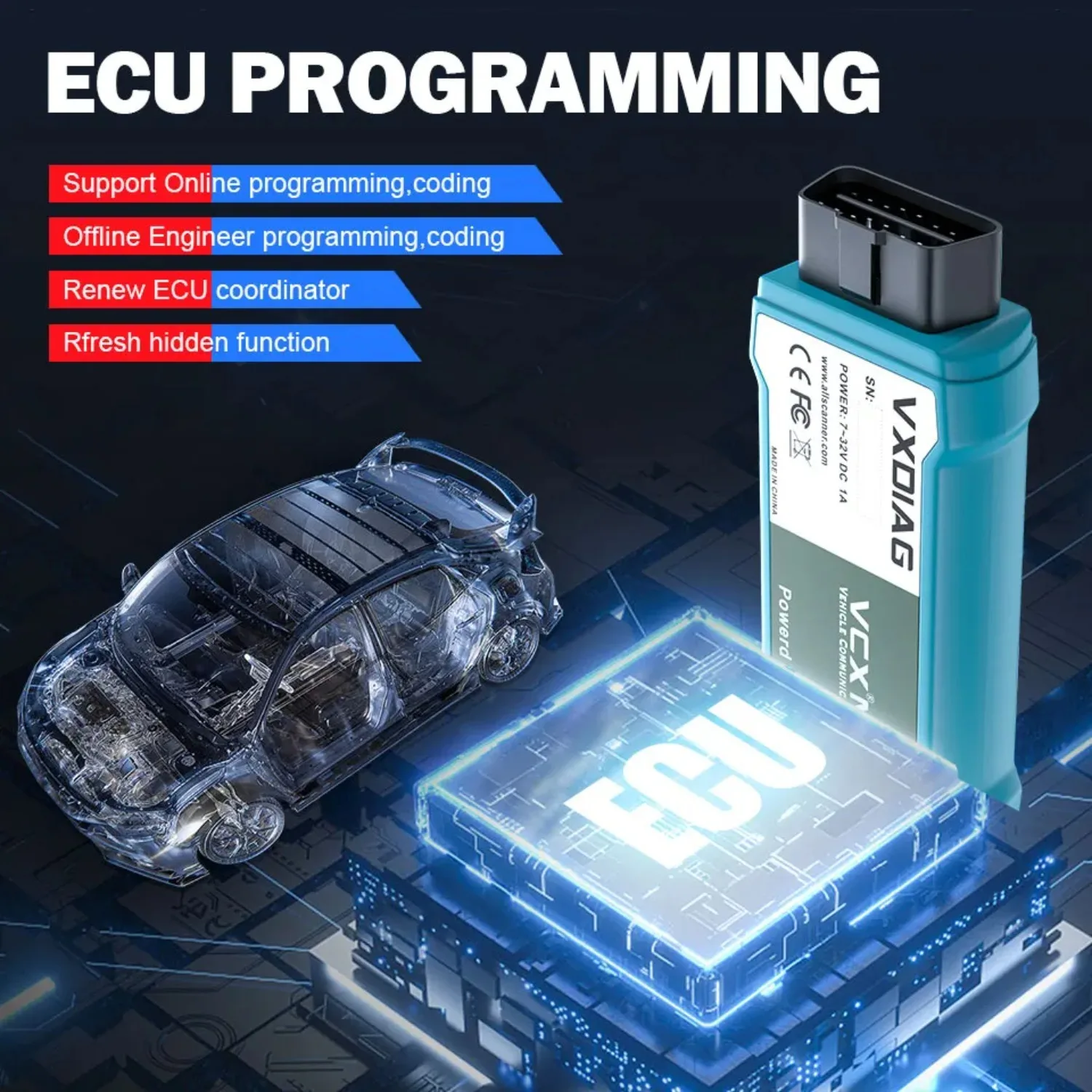 

VXDIAG VCX NANO Full System Diagnostic Programming Interface For Volkswagen, Audi, Skoda, VAG, and SEAT J2534 ECU Programming