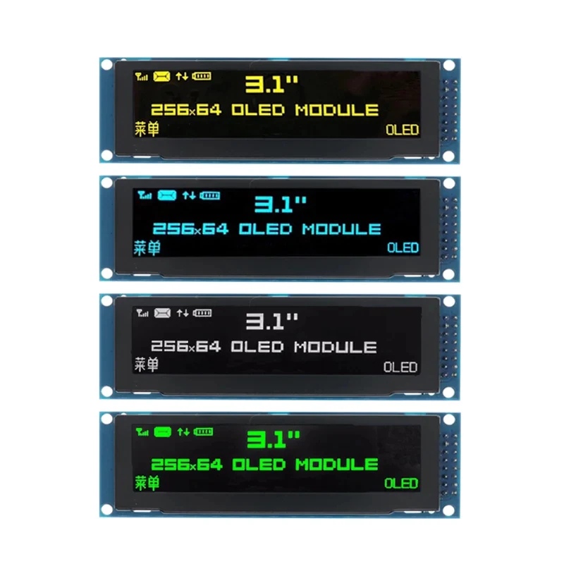 3.12-Inch OLED Display Suitable For Arduino/C51 256X64 25664 SSD1322 Control LCM Screen, Supports SPI Interface