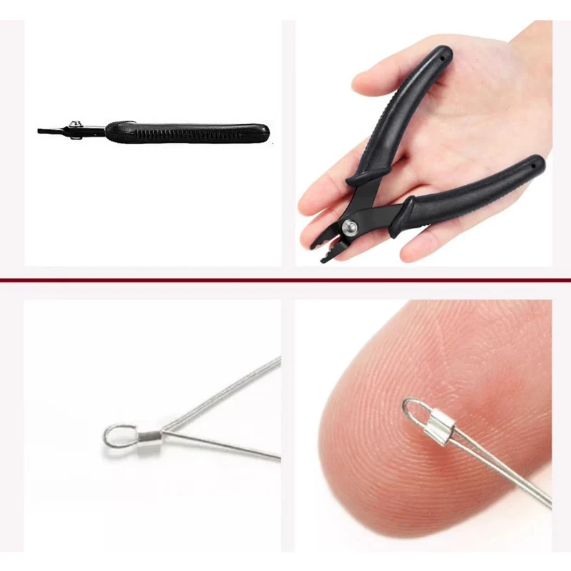 4/5 mm Perlen-Crimpzange, Crimp-Werkzeug, professionelle Perlenschmuckzange, Crimp-Perlen aus Kohlenstoffstahl, Handwerkzeug – Detail 8