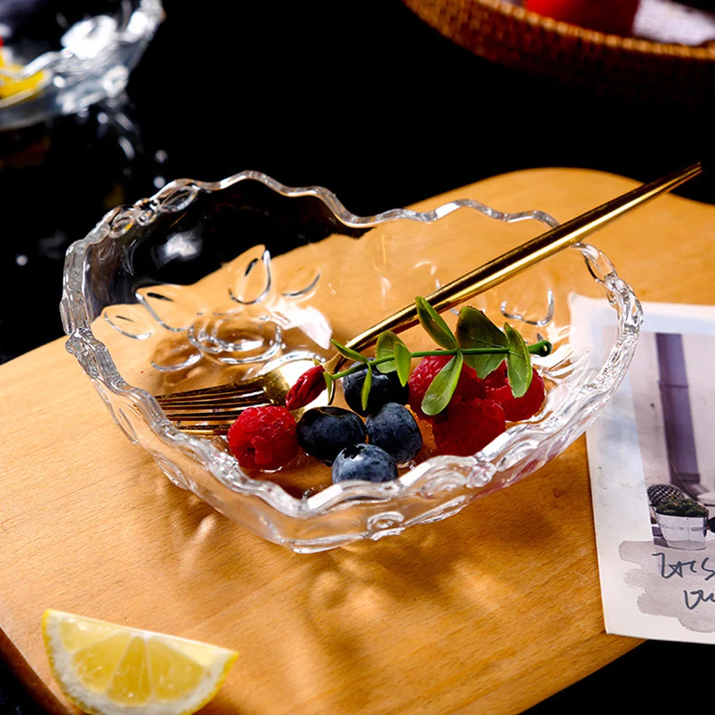 

Exquisite Heart Design Glass Tray Multi Functional Storage Container for Sweets Nuts Dried Fruits Jewelry Display