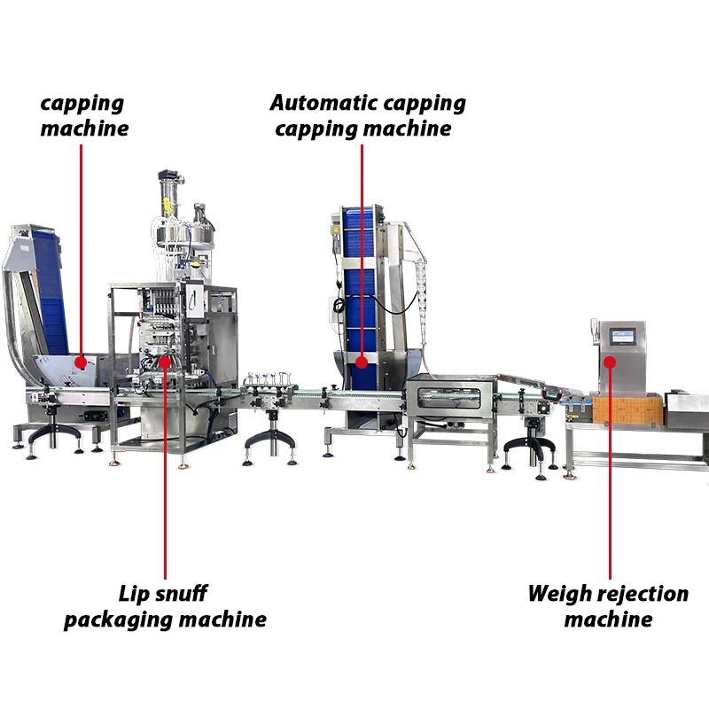 High Speed Snus Tobacco Production Packing Line Snus Powder Filter Paper Packing Machine Snus Can Filling Packing Machine