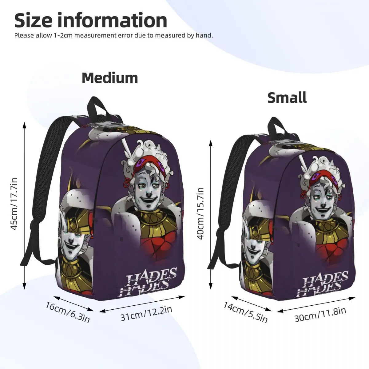 Role Playing Games Hades Backpack Daypack Large Capacity Kids BookBag School Bag Shoulder Bags for Men Women