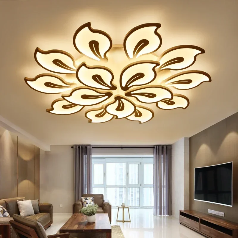 Acrylic LED Chandeliers for Living Room Bedroom Dining Room Acrylic Iron Body Indoor Home Chandelier Lamp Lighting Fixtures