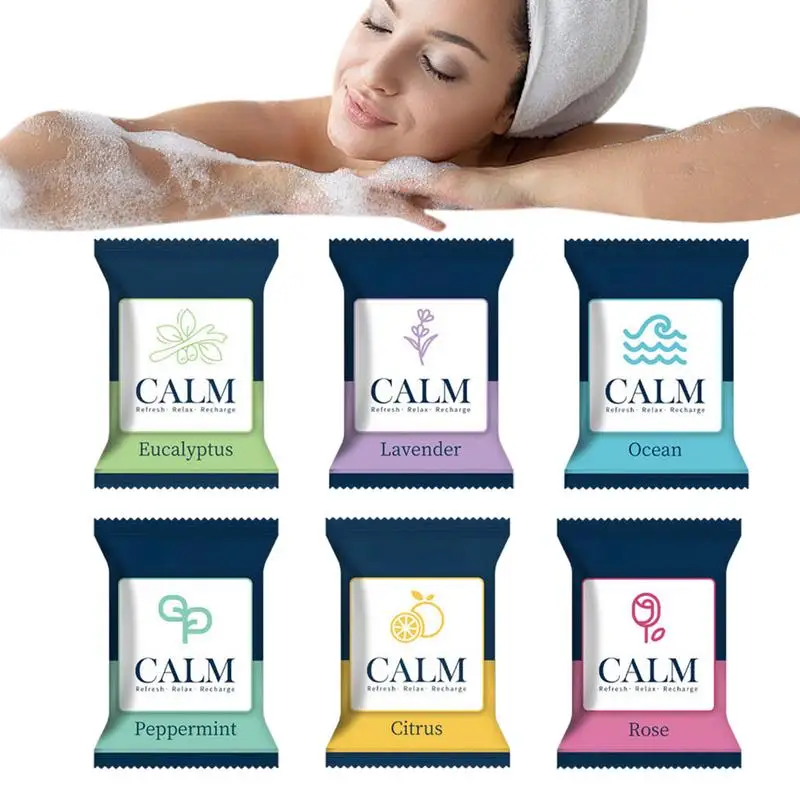 6pcs Mini Aromatherapy Shower Tablets Shower Steamer Tablets Handmade Shower Bombs Natural Shower Steamers For Women Men