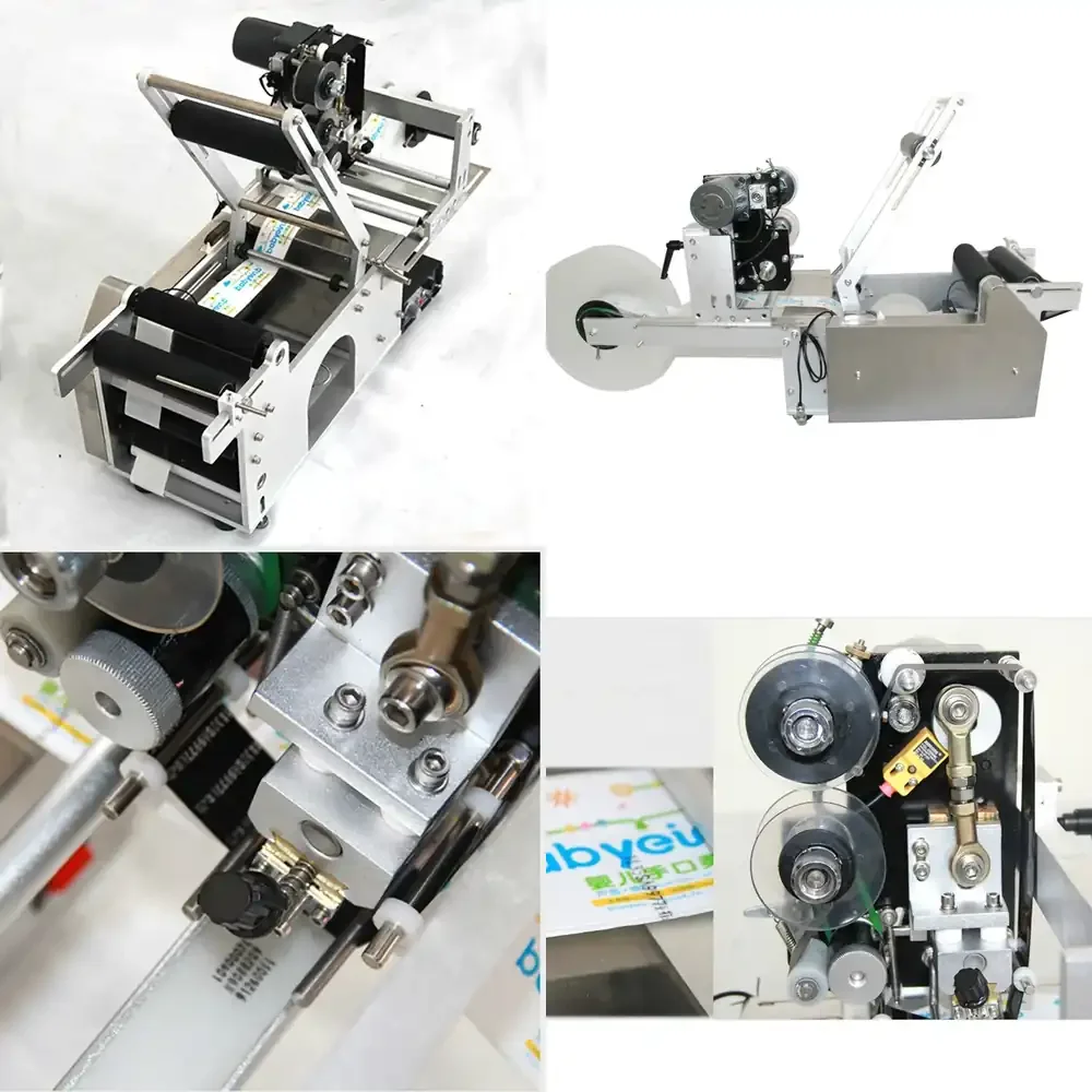 Industrial High Speed Double Side Plastic square Flat Bottle Adhesive Sticker Labeling Printing Machine