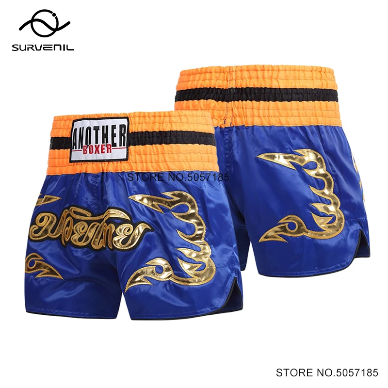 

Muay Thai Shorts Men Satin Thai Boxing Shorts Child Women Thailand Fitness MMA Cage Fighting Grappling Kickboxing Training Pants