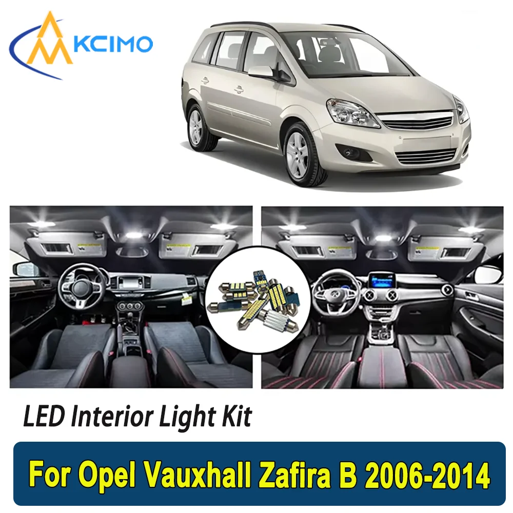 

Kcimo LED For Opel Vauxhall Zafira B (2006-2014) Premium Bright LED Interior Dome Map Trunk Light Kit Car Led Lamps Canbus Car