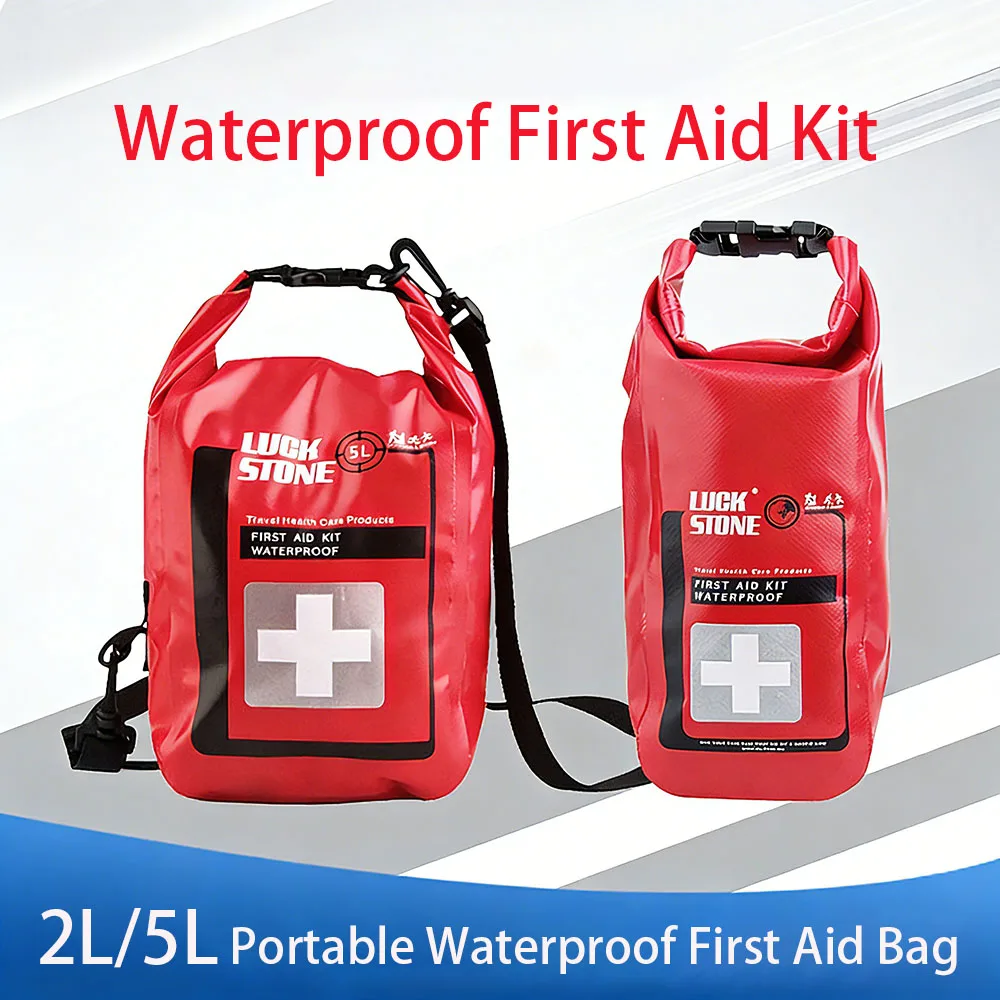 New 2L/5L Portable Waterproof First Aid Bag Outdoor Camp Emergency Kits Case Only For Home Car Travel Fishing Hiking Sports
