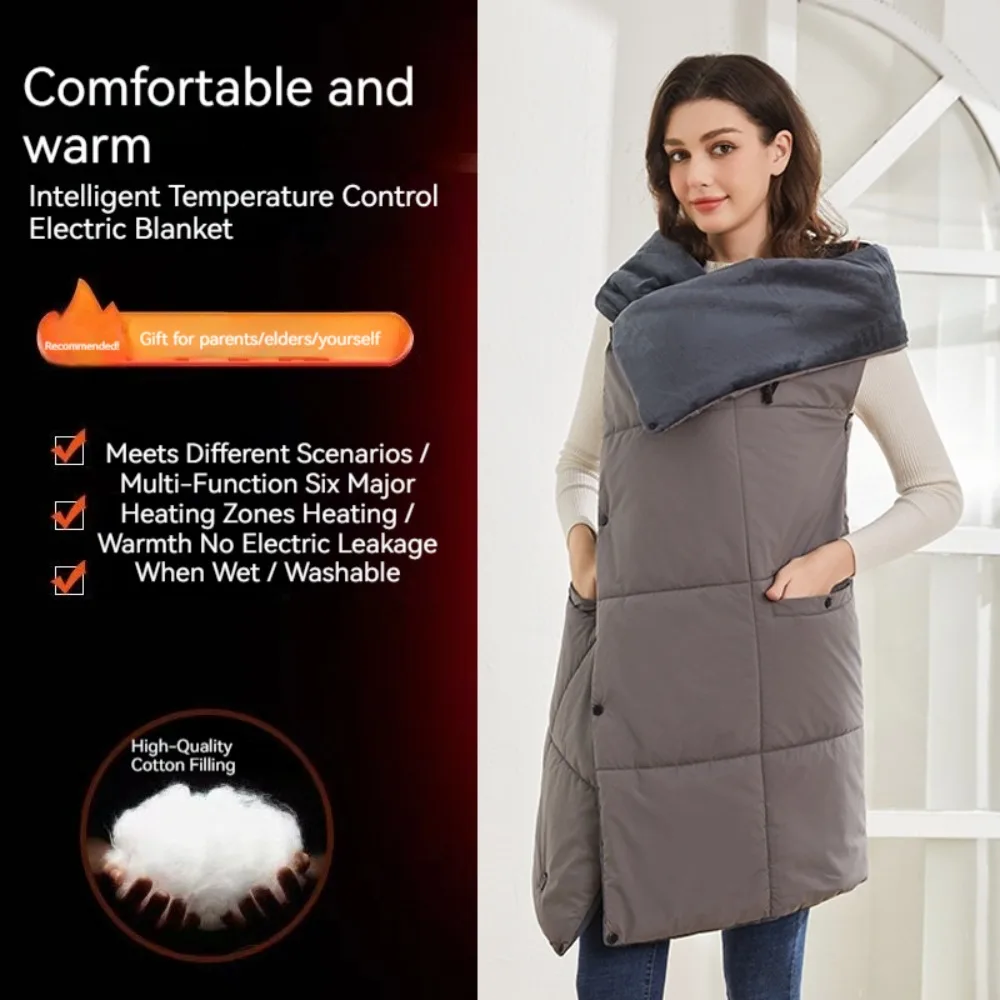 

2025 Newest Electric Heated Blanket Wrap, USB Heating Pad for Fast Warmth, Fast Heating in Seconds & 3 Adjustable Temperature