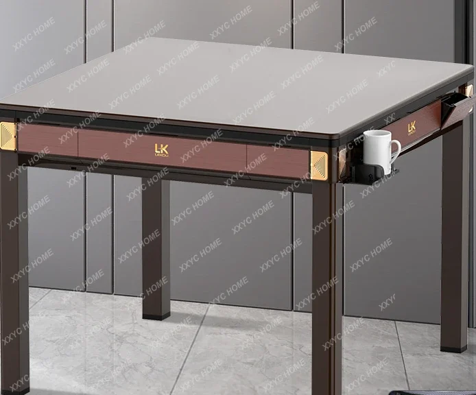 Mahjong Machine Automatic New Homehold Mute Dining Table Double-Use Electric Four-Mouth Machine Hemp Roller Coaster