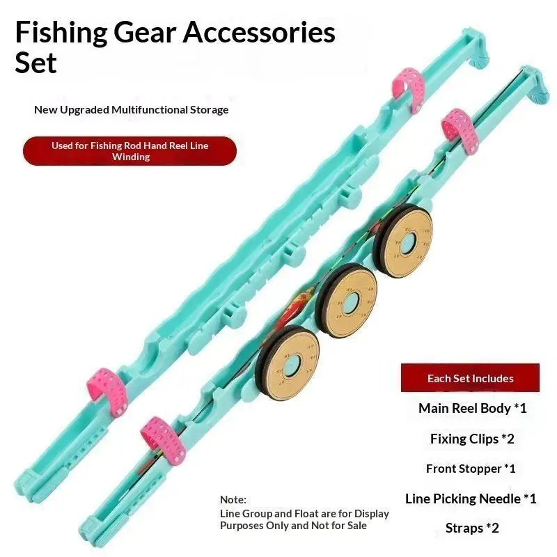 1PC 7th Gen Fishing Rod Line Winder 53cm Extendable Quick Coiler With Double Hook For Hand Poles And Telescopic Rods