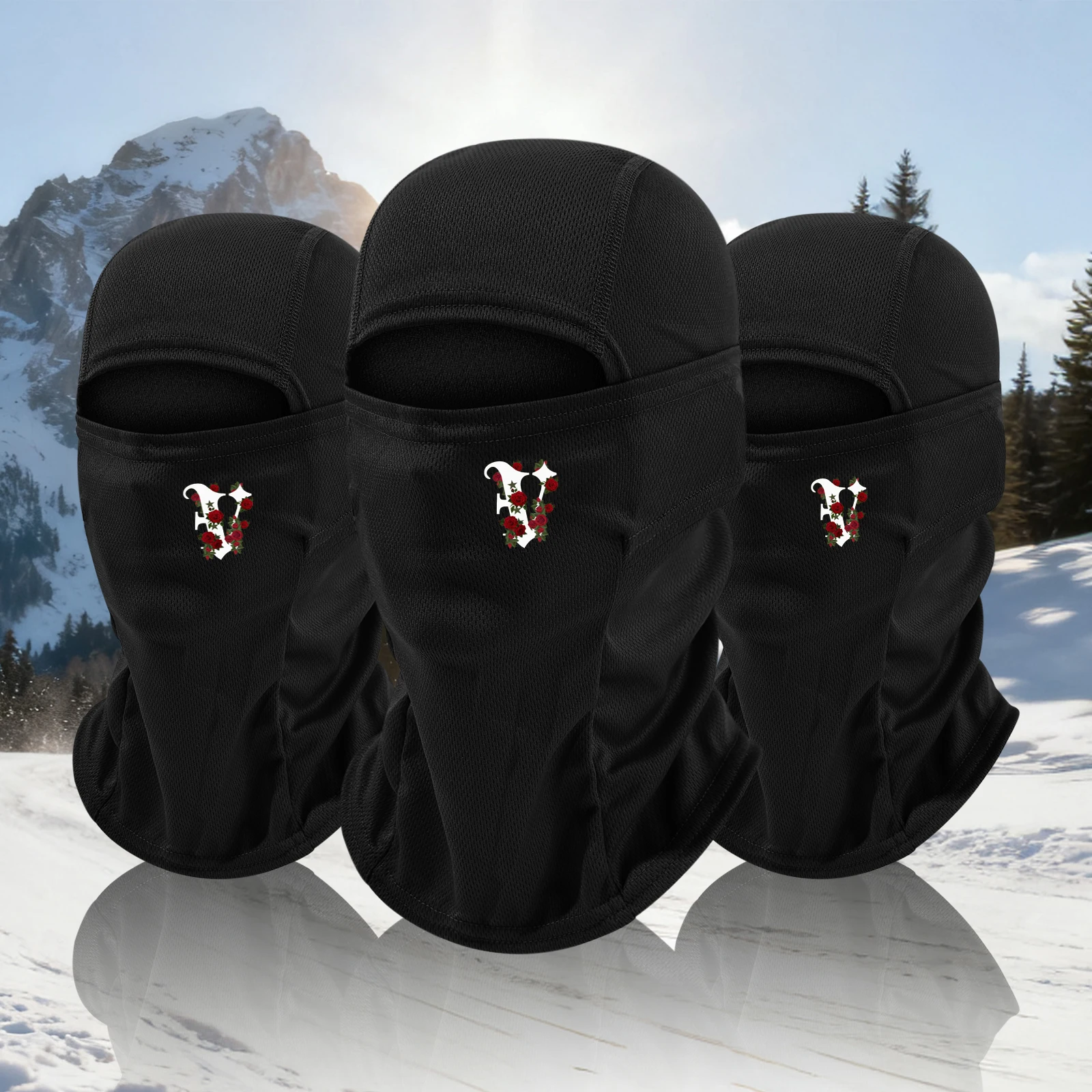 

1 шт., маска для лица с изображением розы и полным покрытием | мягкая и удобная кожа, повседневная длинная, ежедневная поездка на ногу в городе