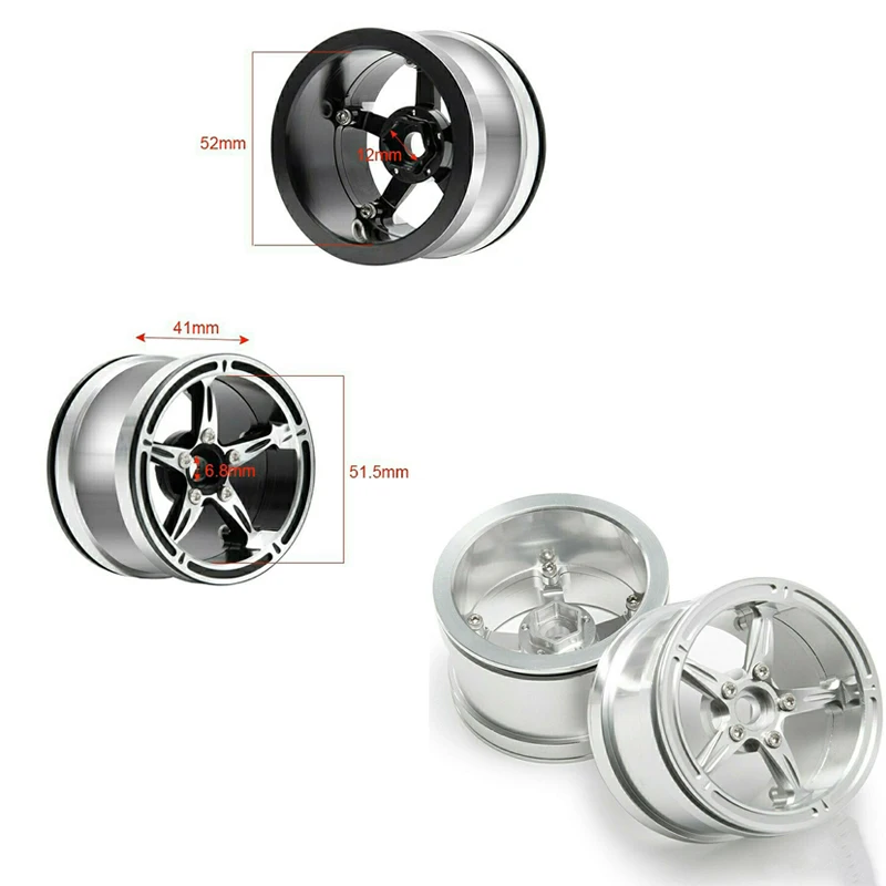 

2pcs 2.2-inch Metal Tire-locking Wheel Hub Lightweight Performance Sheet Wheel Hub for 1/10 RC Crawler Car Traxxas Upgrade Parts