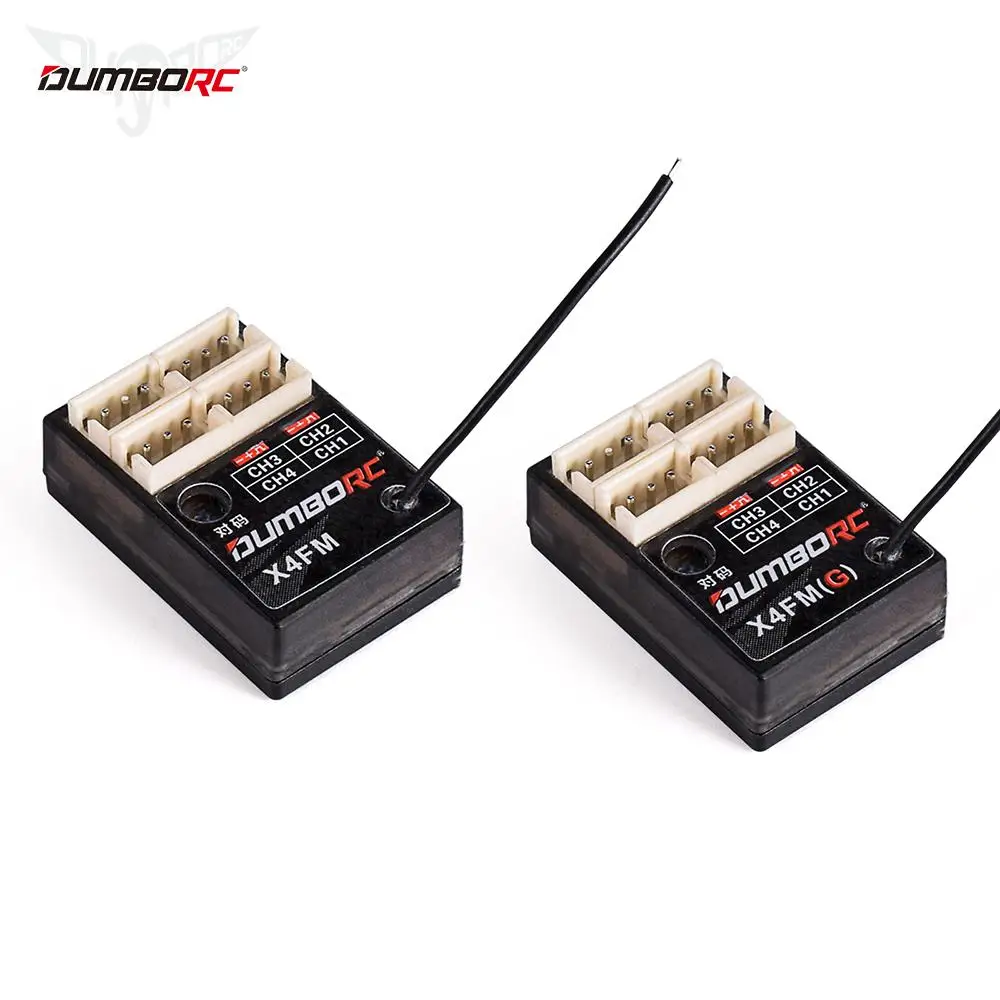 DumboRC Receiver X4FM / X4FMG Gyro 4CH PWM Mini Receiver for DumboRC X6 X6PM X5P X4 RC Transmitter Mini DIY RC Drifting Car Boat