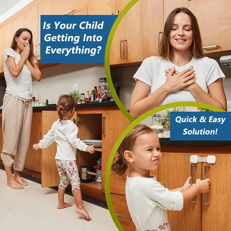 Baby Safety Lock Drawer Child Safety Cabinet Locks Adhesive Cabinet For Drawer Door Latches Baby Safe Straps Child Door Security view 5
