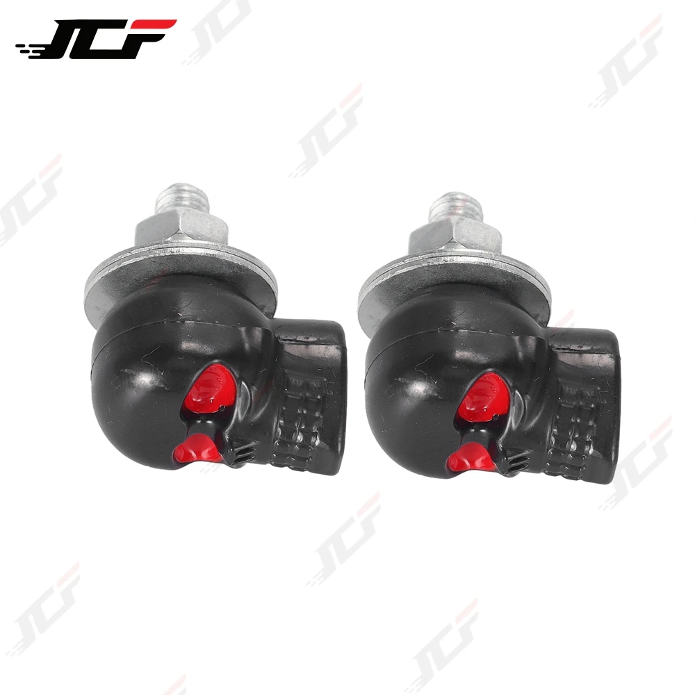 2Pcs 6mm Skull License Plate Frame Bolts Screw Nuts Fastener For Harley Honda Suzuki Motorcycle