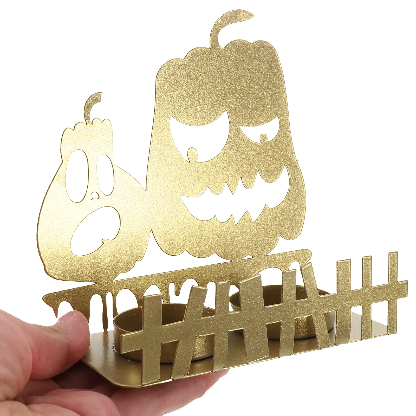 

Holder Pumpkin Lantern Decoration Tealight Holders Halloween Centerpiece Table Decorations Golden