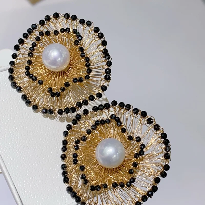 

SGARlT ювелирные изделия в стиле ретро, серьги-гвоздики ручной работы с натуральным пресноводным жемчугом для повседневных роскошных подарков