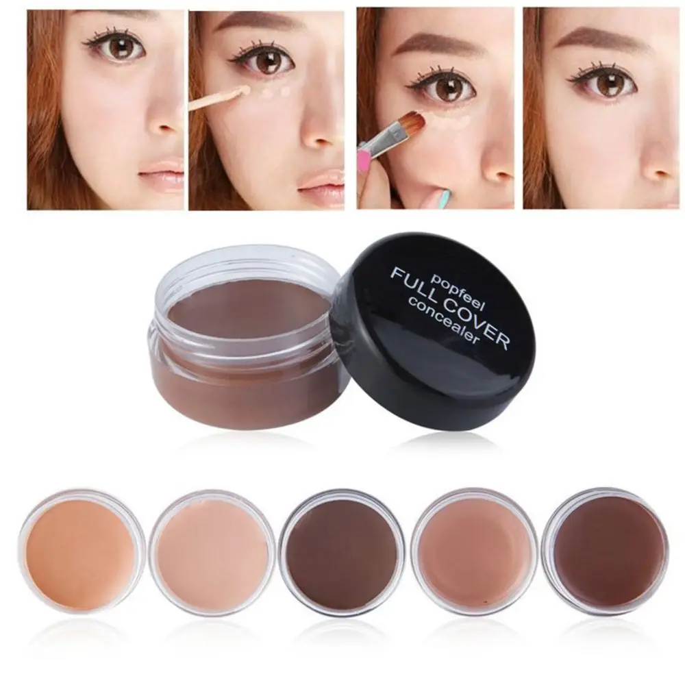 Long Lasting Natural Hide Blemish Contouring Cream Oil Control Full Cover Foundation Cream Cosmetic Base Primer Face Concealer