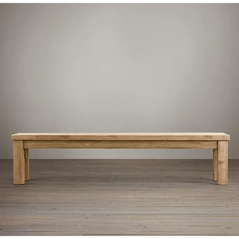 

French country solid wood dining chair original bench American simple villa