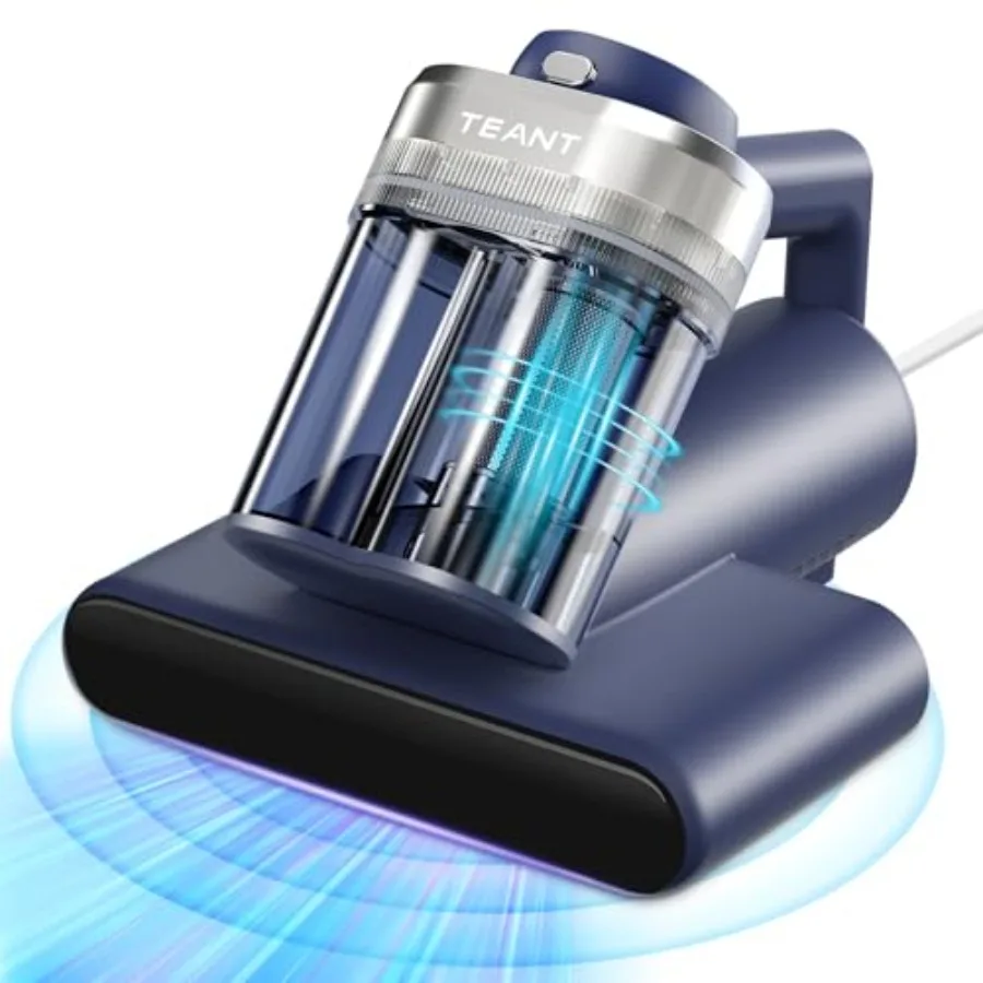 Mattress Vacuum Bed Vacuum Cleaner with 253.7nm UV-C Light Hyper Helix Motor with 16kPa Strong Suction and 33000 RPM/Min Tappin
