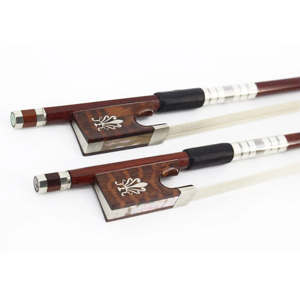 

Wholesale High Quality Wood Veneer Carbon Fiber Snake Tail Library Violin Bows