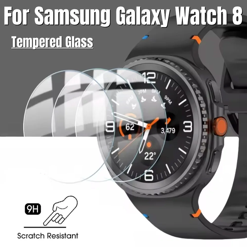 Gehärtetes Glas Schutzfolie für Samsung Galaxy Watch 8 40 mm 44 mm HD Displayschutzfolie für Galaxy 8 Classic 46 mm Zubehör